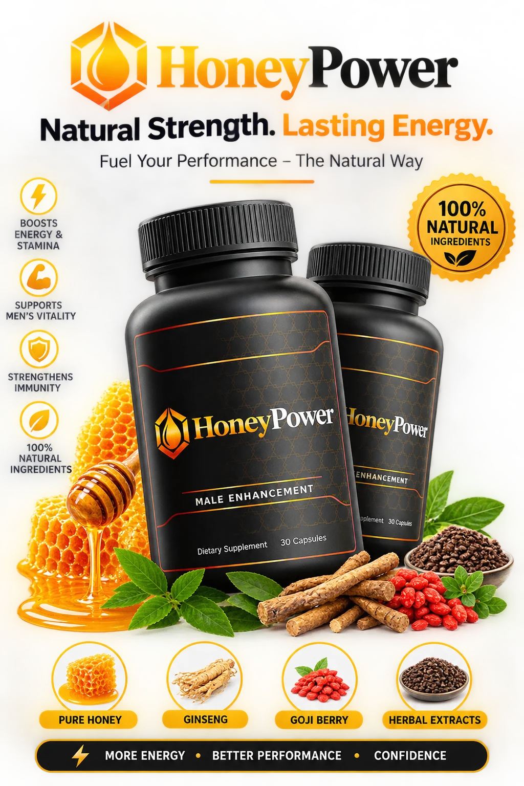 HoneyPower capsule bottles